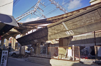 1995年1月19日 阪急電鉄の高架落下場所