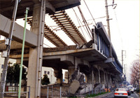 1995年1月18日　山陽新幹線被災状況
