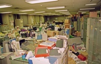 1995年1月18日 西宮市役所本庁舎書類散乱