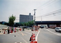 1995年5月24日 名神高速道路・山手幹線交差部　復旧工事のための迂回路　