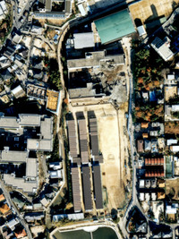 1995年12月13日　市立西宮高校　仮設校舎航空写真