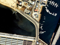 1995年12月4日　西宮浜への仮設道路航空写真